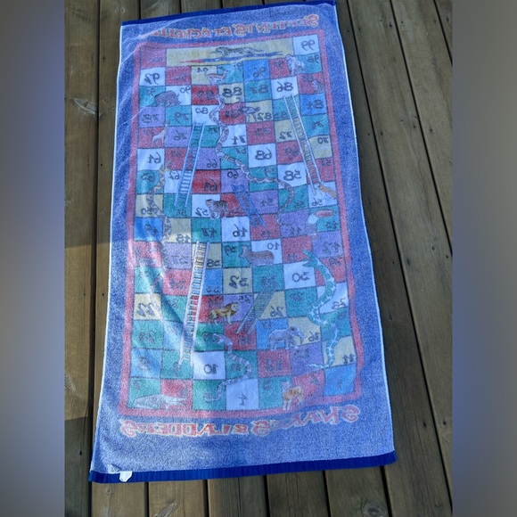 Fun In The Sun Beach Towel Game Snakes & Ladders - - Picture 4 of 6